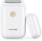 Electric Shaver for Women, Bikini Trimmer for Women for Legs Underarm Private Area Public Hairs, Electric Razor USB Rechargeable Womens Shaver Cordless with Detachable Head & 2 Leds (White)