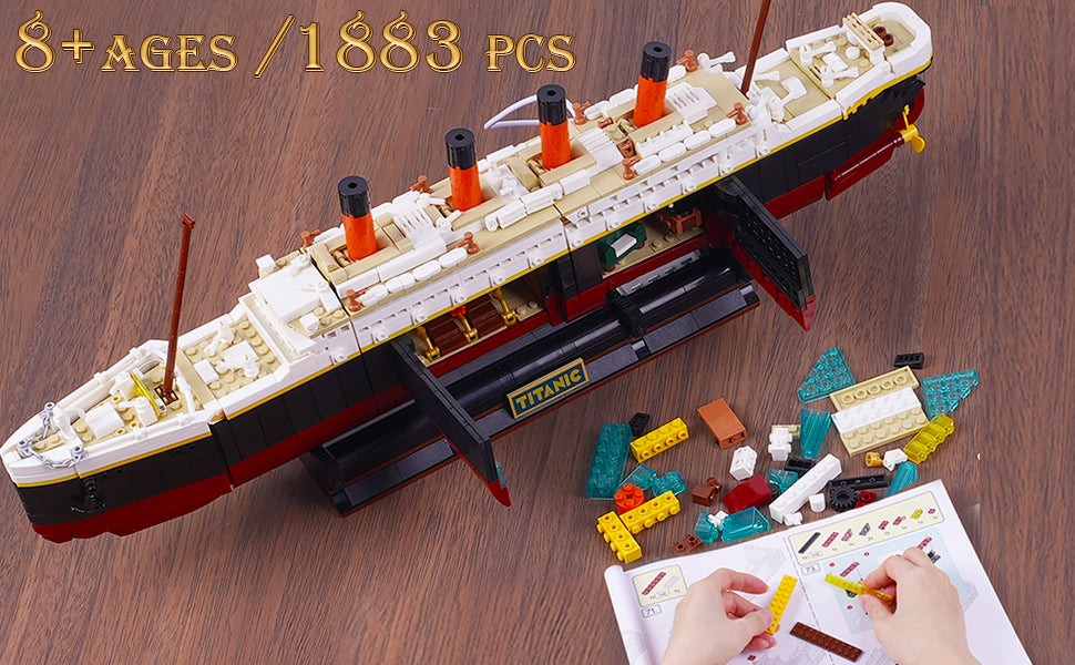 Titanic - Juego de construcción con luz 2 en 1 Titanic