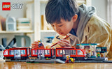 LEGO City Downtown - Juego de tranvía y tren de estación