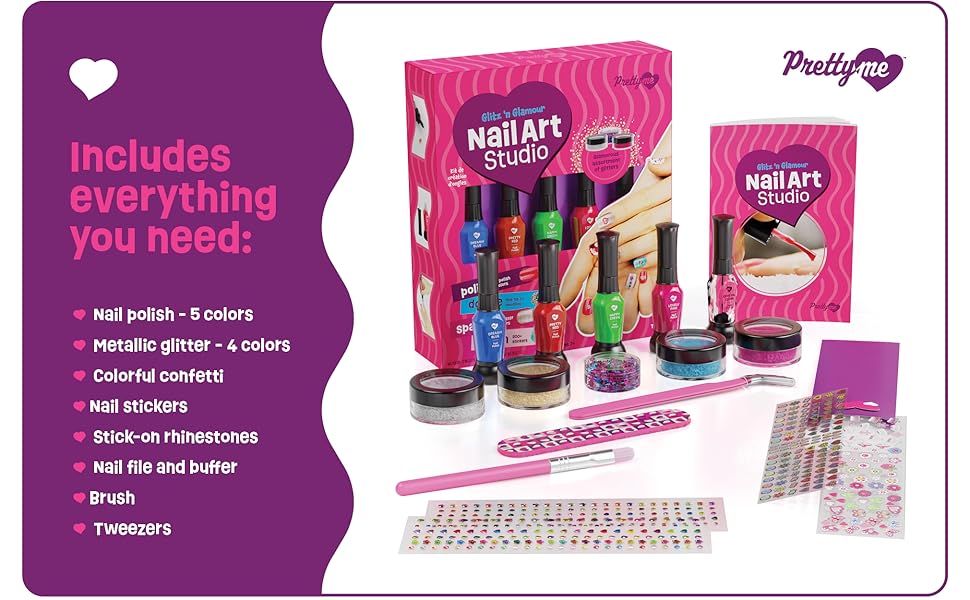 Estudio de arte de uñas para niñas regalo de cumpleaños