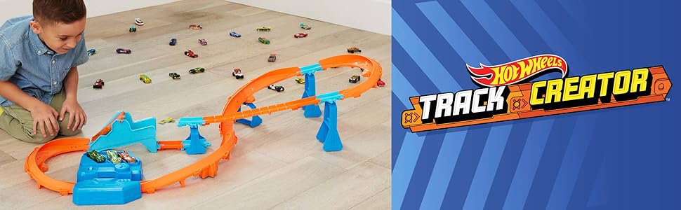Hot Wheels Juego de pistas de coche de juguete caja de