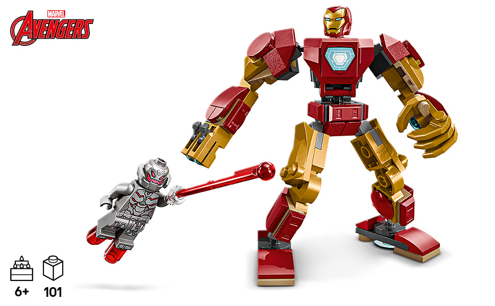 LEGO Marvel Iron Man Mech vs Ultron - Juego de juguetes de