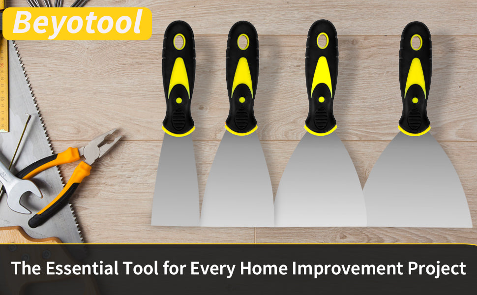 Juego de 4 cuchillos de masilla  raspador de pintura de