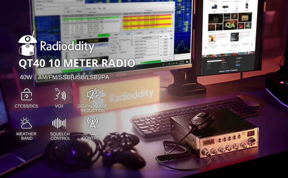 Radioddity QT40 Radio de Ham de 10 Metros SSB Radio