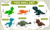 cobinaan 6 juguetes de dinosaurio impresos en 3D animales