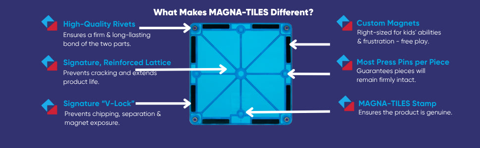 MAGNA-TILES Juego de construcción magnética de 35 piezas