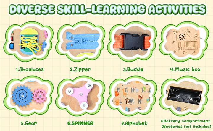 MoKo Busy Board Montessori Juguetes para niños de más de 3