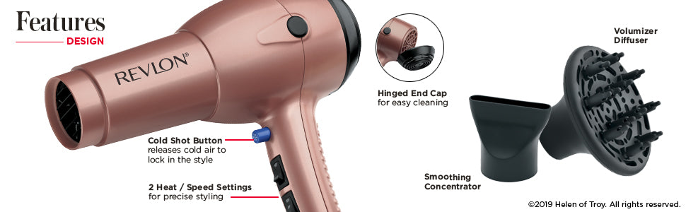 Revlon Secador de pelo ligero y rápido Impresionantes