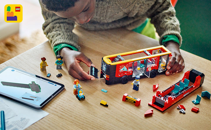 LEGO City Red - Juego de vehículos de juguete de autobús