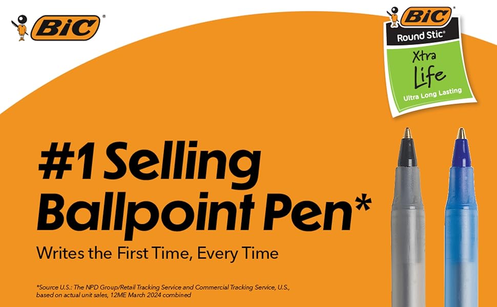 BIC PENS Paquete a granel de 240 bolígrafos de tinta Round