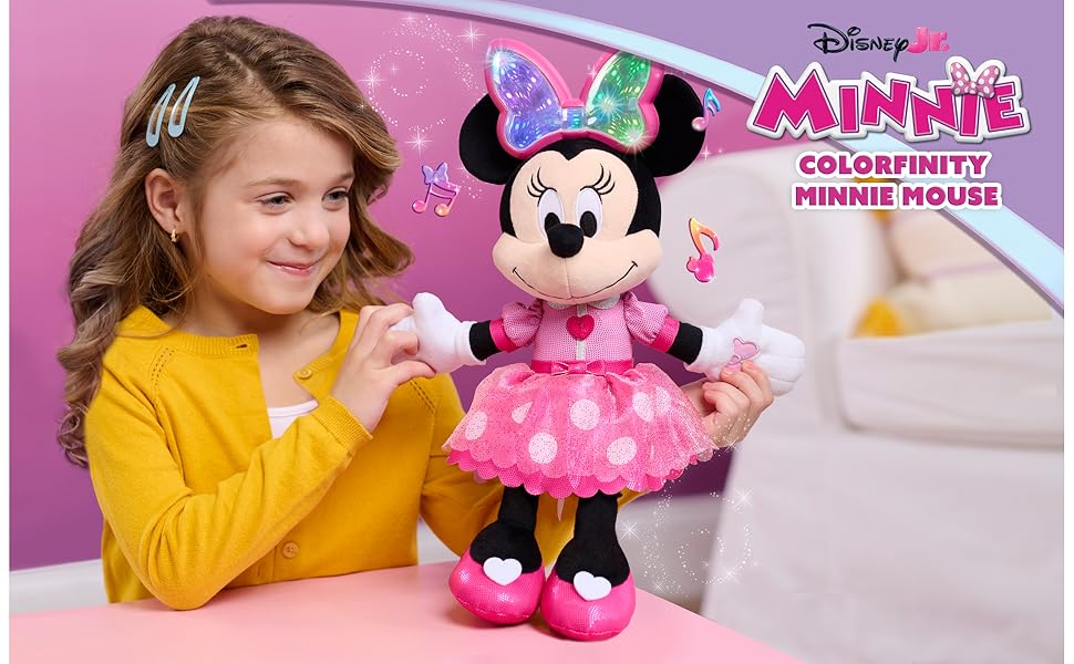 Disney Jr Colorfinity Minnie Mouse juguete de peluche