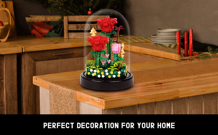 HOGOKIDS Kit de construcción de ramo de flores con