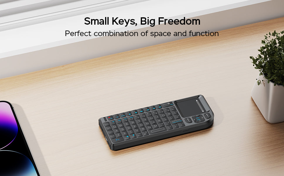 Mini teclado con panel táctil mini teclado Bluetooth