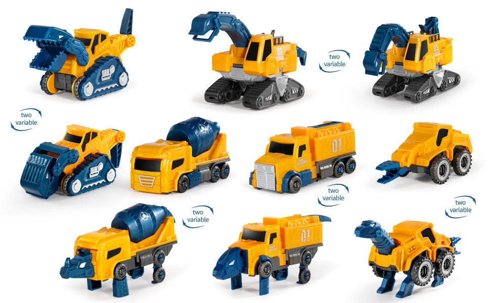 MIEBELY Juego de vehículos de construcción de robot para