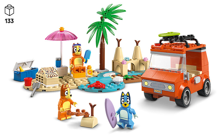LEGO Bluey Blueys Beach Family Car Trip - Juguete de