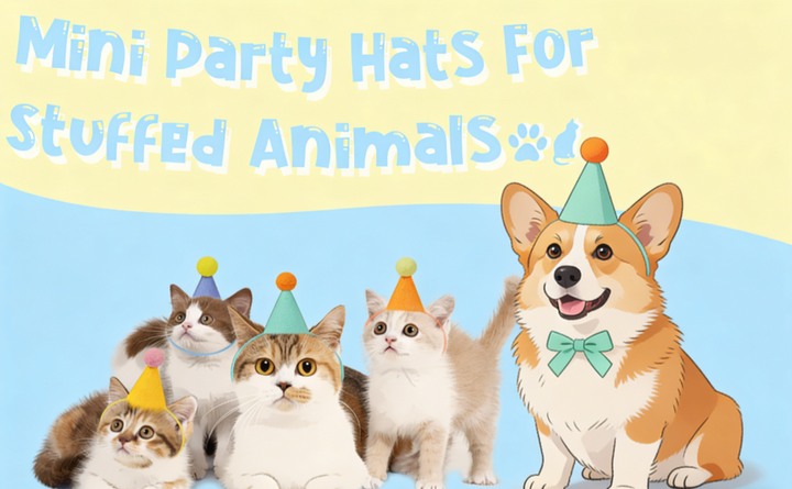 12 mini sombreros de fiesta para animales de peluche