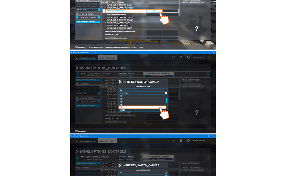 PXN 2113 - Palanca de mando para PC simulador de vuelo