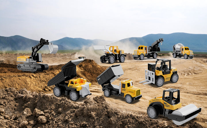 HONGTUO Mini vehículos de construcción de aleación juego