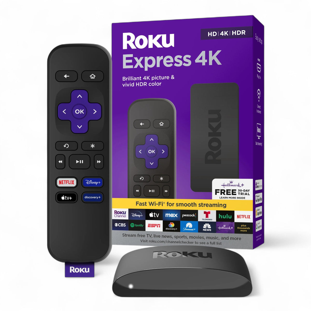 Roku Express 4k 3940 Estándar 4k Negro Con 1gb De Memoria Ram