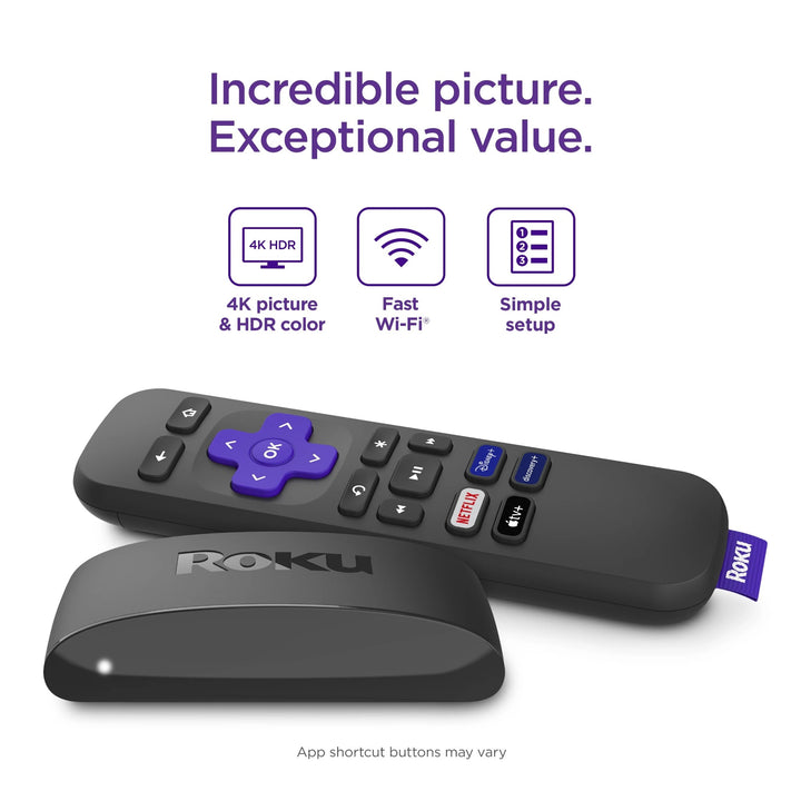 Roku Express 4k 3940 Estándar 4k Negro Con 1gb De Memoria Ram