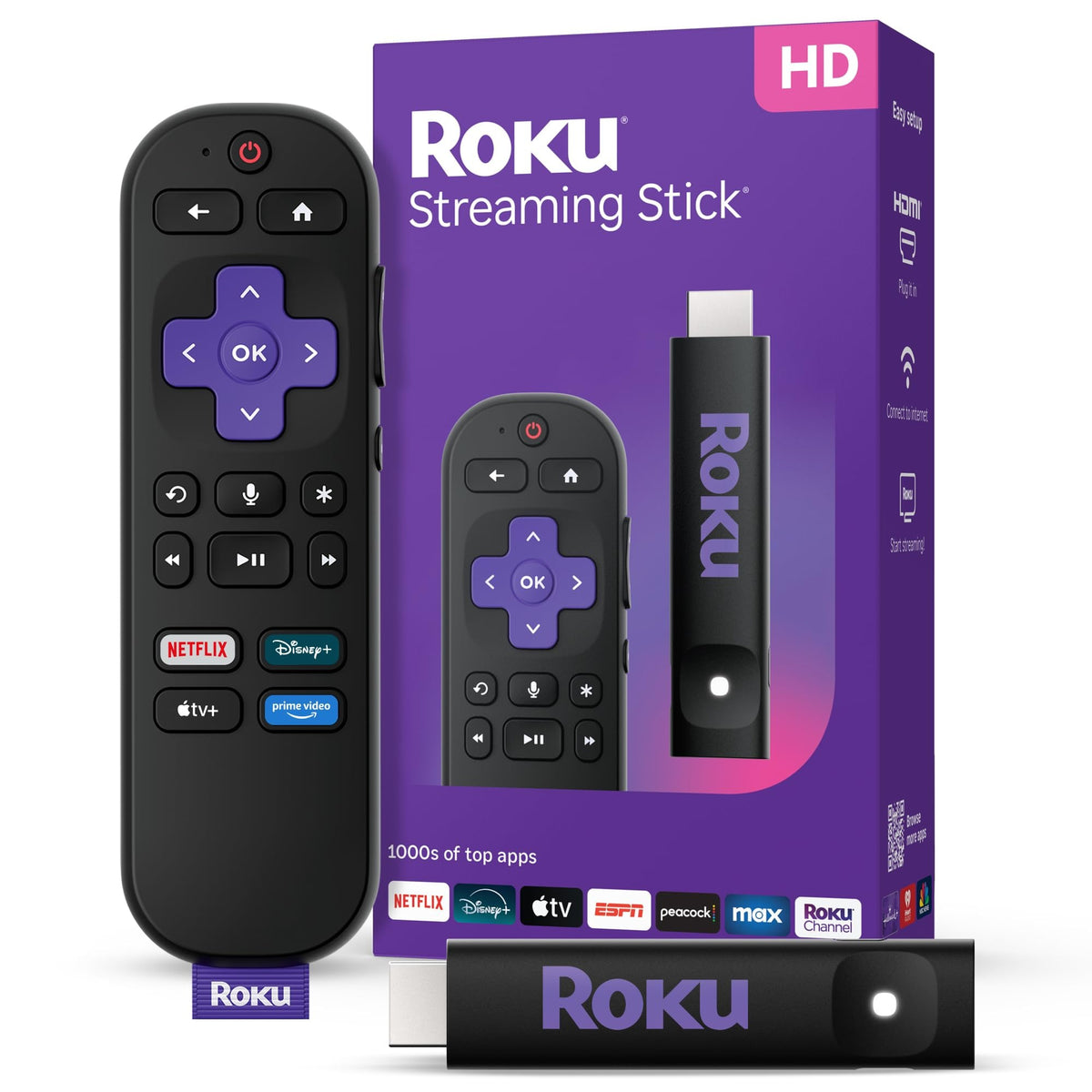 Roku Streaming Stick 3840mx Hd Negro Con Voz 2025