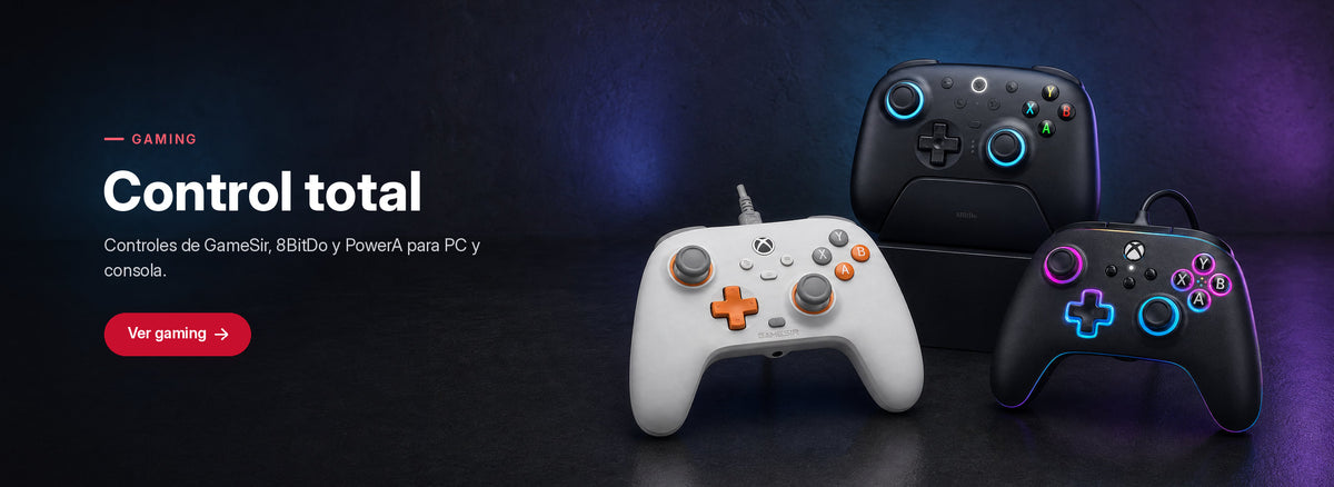 Control total. Controles de GameSir, 8BitDo y PowerA para PC y consola. Ver gaming