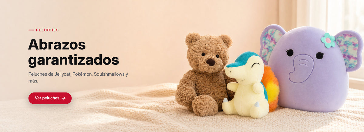 Abrazos garantizados. Peluches de Jellycat, Pokémon, Squishmallows y más. Ver peluches