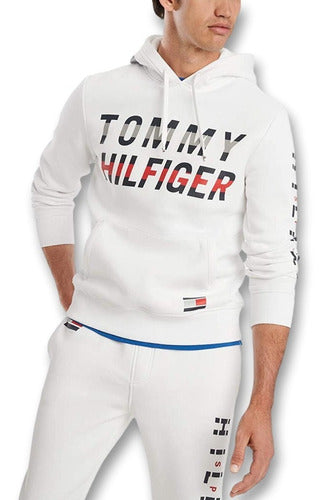 Buzo Hombre Tommy Hilfiger Estampado Capota 100% Original