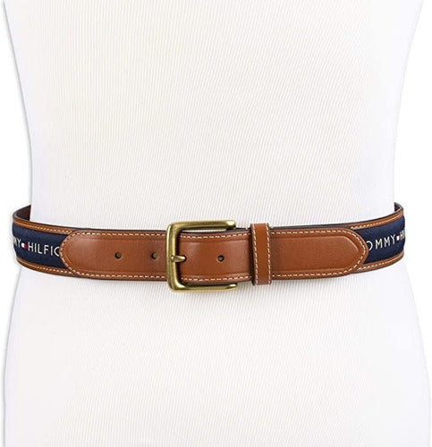 Correa Tommy Hilfiger En Cuero Genuino Logo 100% Original