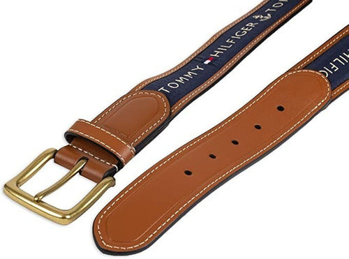 Correa Tommy Hilfiger En Cuero Genuino Logo 100% Original