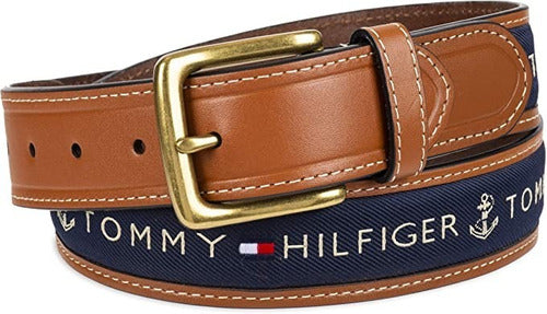 Correa Tommy Hilfiger En Cuero Genuino Logo 100% Original