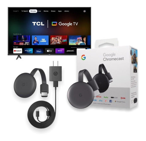 Google Chromecast 3rd Generation  Full Hd  Carbón