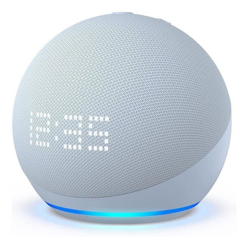 Amazon Echo Dot 5th Gen Alexa Pantalla Integrada Reloj Azul