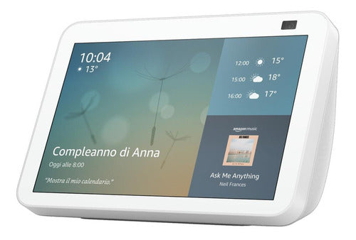 Amazon Echo Show 8 2nd Gen Con Asistente Virtual Alexa, Pantalla Integrada De 8 Glacier White 110v/240v